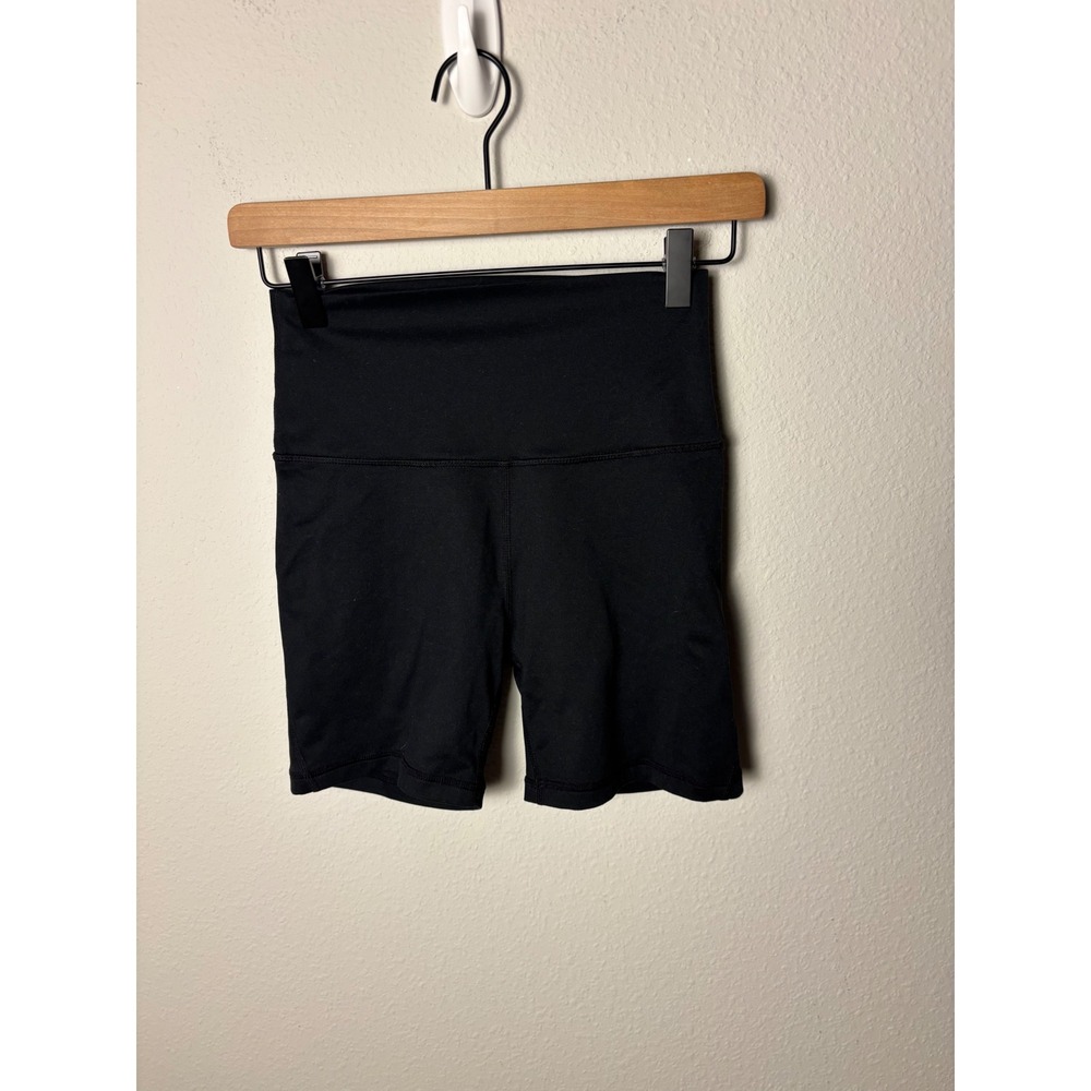 ACTA Women Black High Waisted Biker Shorts 5 Inch Inseam Size Medium